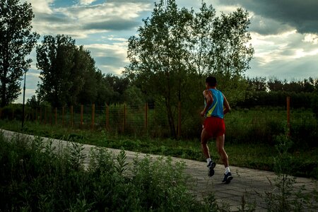 Sports people run