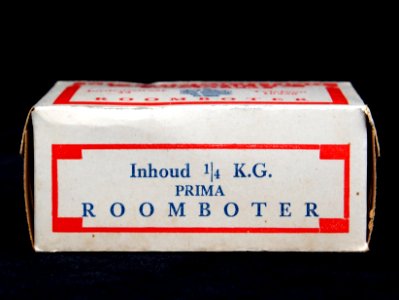 Roomboter pakje van Melkinrichting A de Wilde, Jordensstraat 43 Haarlem, foto3
