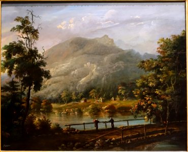 Romantic Landscape, by Charles Codman, c. 1830, oil on panel - Portland Museum of Art - Portland, Maine - DSC04038