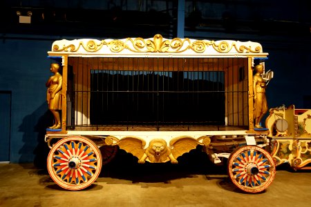 Roman Soldier cage wagon no. 71, c. 1900, wood and iron - Circus Museum - John and Mable Ringling Museum of Art - Sarasota, FL - DSC00403