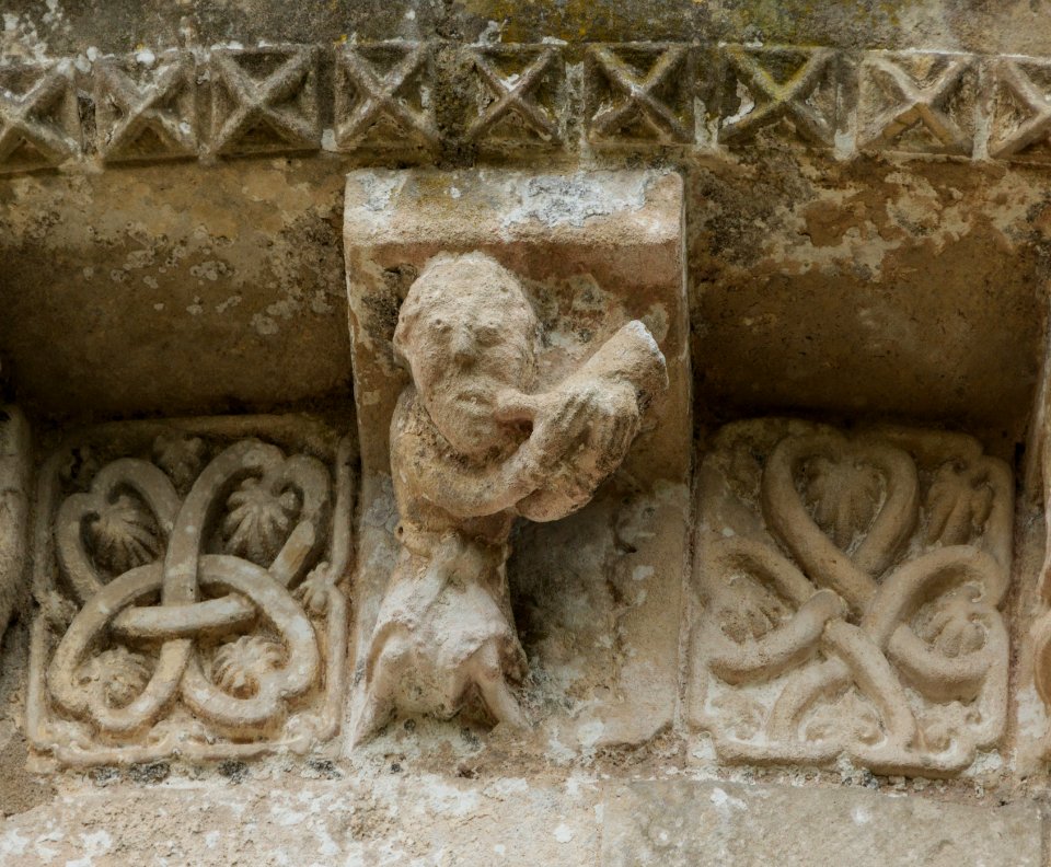 Romanesque corbel church Saint Sulpicius Marignac Charente Maritime