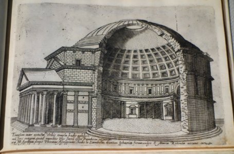 Roman Ruins (Aedificiorum illustriumquae supersunt reliquiae), by Giovanni Antonio Dosio, 1569, etching - National Museum of Western Art, Tokyo - DSC08276