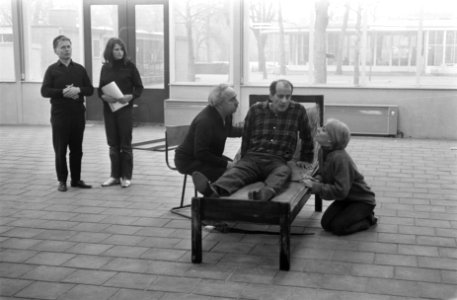 Rondom het bed Lex Goudsmit, Guus Hermus en Carry Tefsen, Bestanddeelnr 921-9173