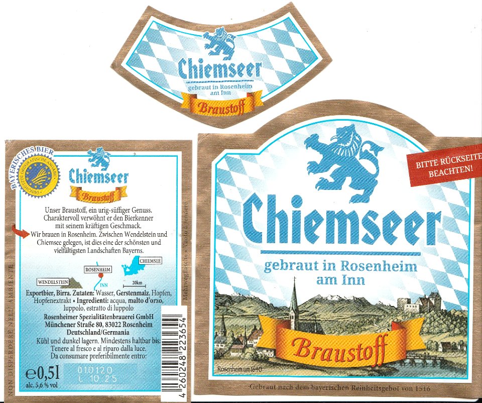 Rosenheimer Spezialitätenbrauerei - Chiemseer Braustoff