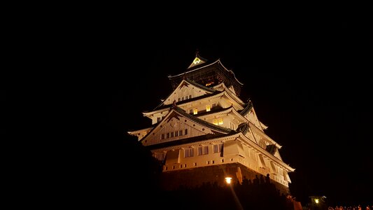 Night view construction castle photo