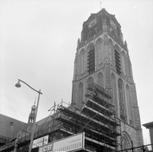 Restauratie St. Laurenskerk , Rotterdam, St. Laurenstoren, Bestanddeelnr 918-9234