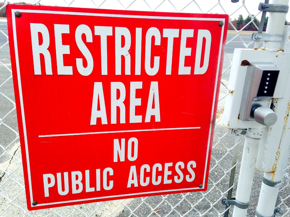 Restricted Area Sign