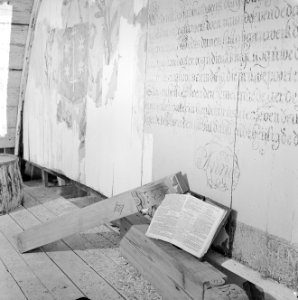 Restauratie Nederlands-Hervormde kerk te Krommenie, een stuk van de tekst met da, Bestanddeelnr 917-6572