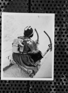 Reproducties, mannen, apparatuur, sneeuw, zuurstofapparatuur, sleeen, tromp, Bestanddeelnr 253-6885