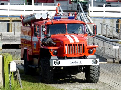 Red vehicles civil protection photo