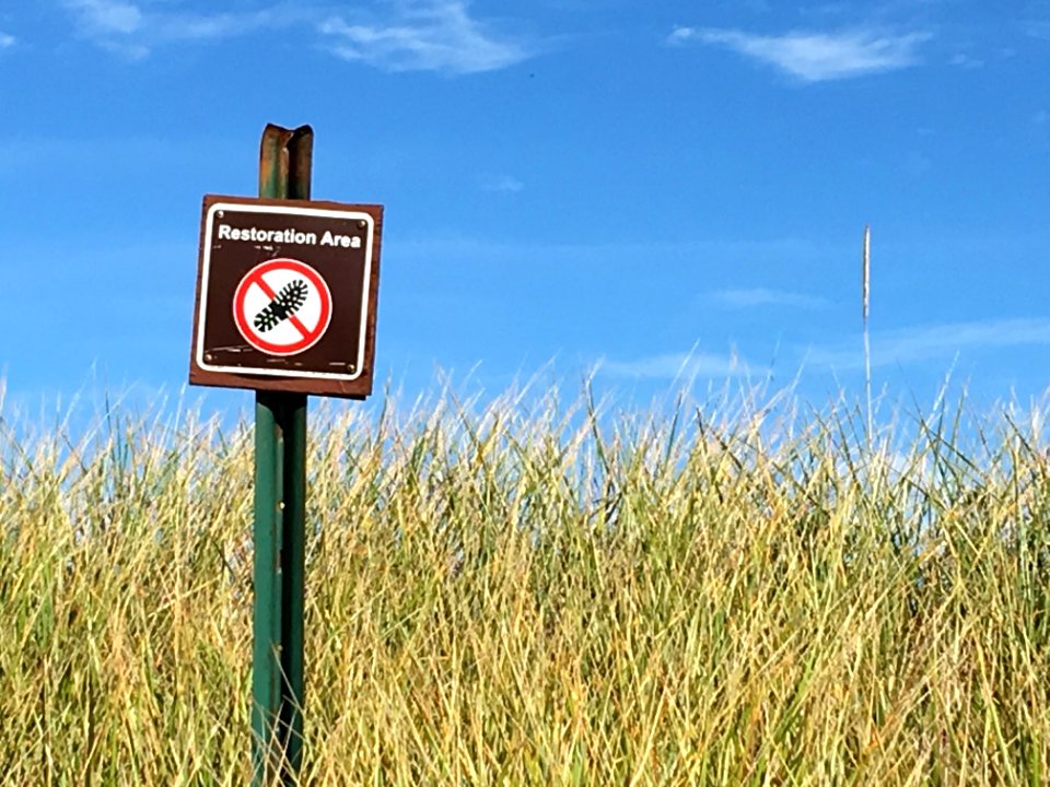 Restoration Area Sign