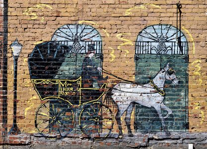 Brick painting landmark