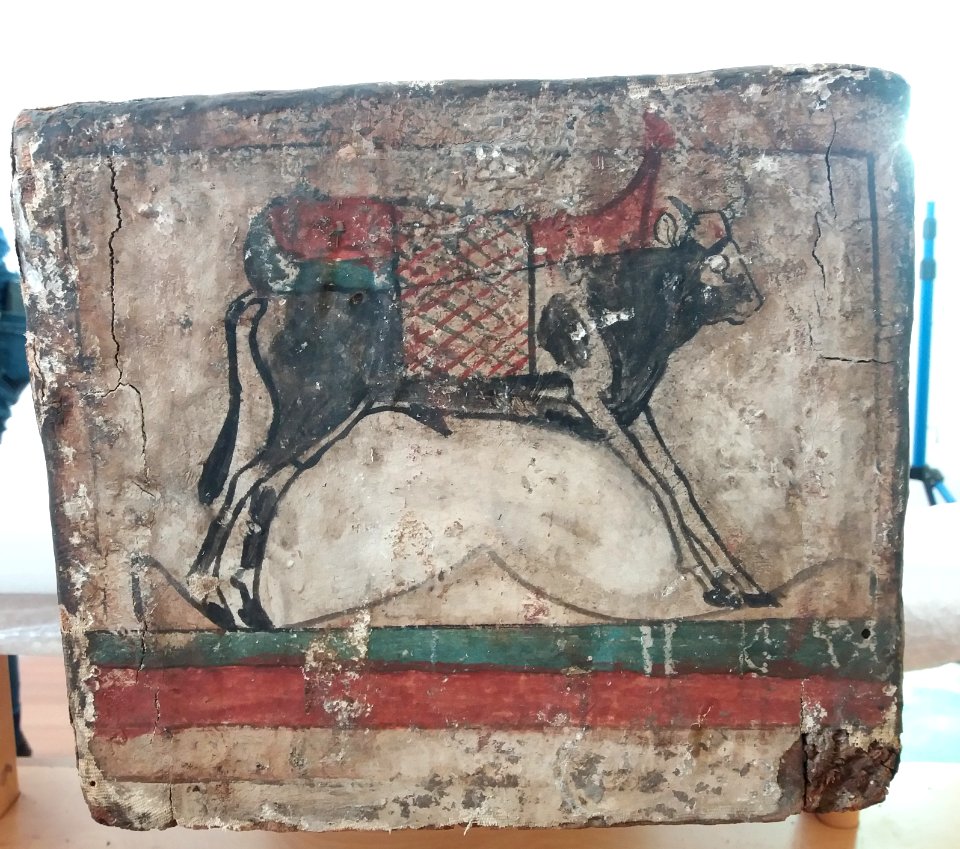 Restauration du cercueil d'Isetenkheb - Dessous du couvercle