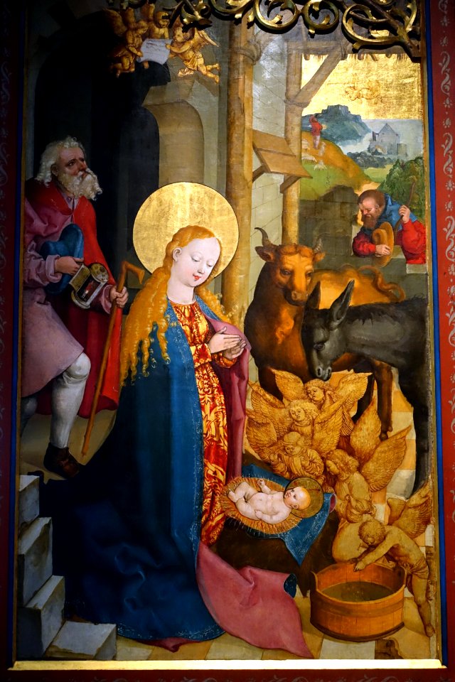 Retable from St. Cyriacus and Pankratius Church, detail 3, by workshop of Niclaus Weckmann, Talheim, Kreis Tubingen, 1500-1550 AD - Landesmuseum Württemberg - Stuttgart, Germany - DSC03106