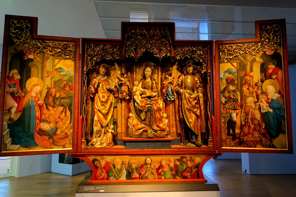 Retable from St. Cyriacus and Pankratius Church, by workshop of Niclaus Weckmann, Talheim, Kreis Tubingen, 1500-1550 AD - Landesmuseum Württemberg - Stuttgart, Germany - DSC03091