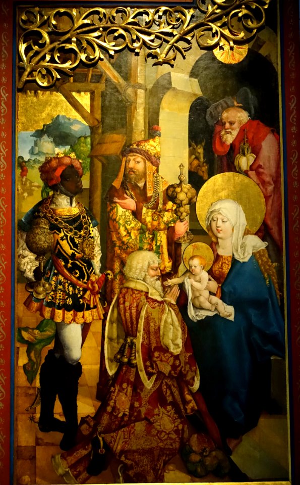 Retable from St. Cyriacus and Pankratius Church, detail 4, by workshop of Niclaus Weckmann, Talheim, Kreis Tubingen, 1500-1550 AD - Landesmuseum Württemberg - Stuttgart, Germany - DSC03108