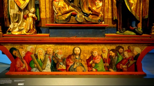 Retable from St. Cyriacus and Pankratius Church, detail 2, by workshop of Niclaus Weckmann, Talheim, Kreis Tubingen, 1500-1550 AD - Landesmuseum Württemberg - Stuttgart, Germany - DSC03103