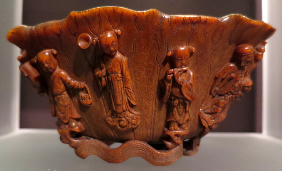 Rhinoceros horn cup with Daoist immortals, Metropolitan Museum of Art