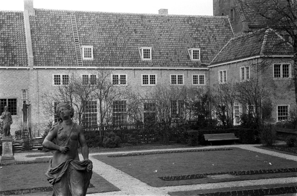 Restauratie van het Prinsenhof te Delft, overzicht van de haast voltooide vleuge, Bestanddeelnr 911-0935