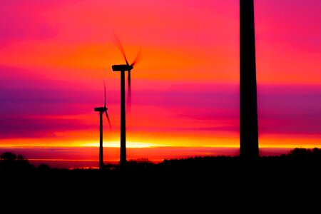Wind turbine pinwheel summer