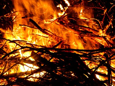 Easter campfire blaze photo