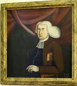 Rev. Caleb Turner (1736-1803) by Rufus Hathaway, 1791, oil on canvas, original frame - Old Colony History Museum - Taunton, Massachusetts - DSC03819