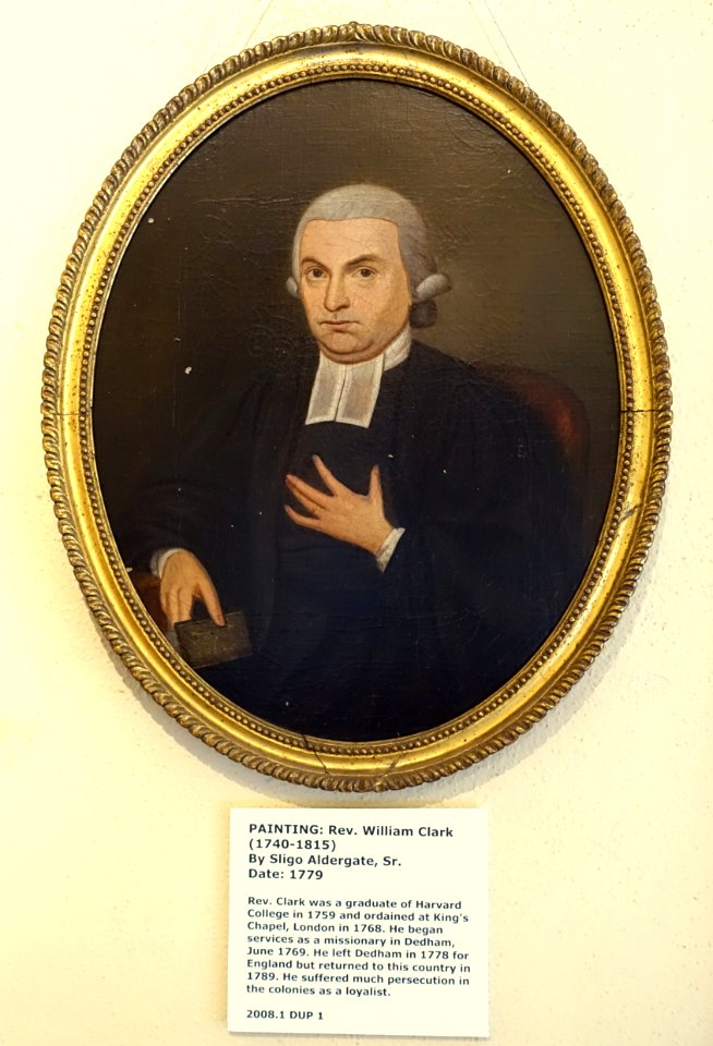 Rev. William Clark by Sligo Aldergate, Sr., 1779, oil on canvas - Dedham Historical Society - Dedham Massachusetts - DSC04332