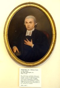 Rev. William Clark by Sligo Aldergate, Sr., 1779, oil on canvas - Dedham Historical Society - Dedham Massachusetts - DSC04332