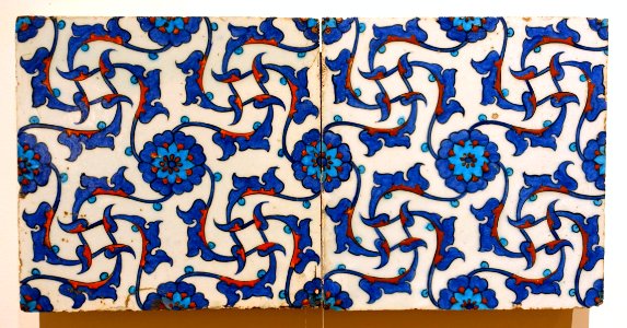 Revetment tiles, Turkey, Iznik, 1560-1570 AD, underglaze-painted fritware - Aga Khan Museum - Toronto, Canada - DSC06771