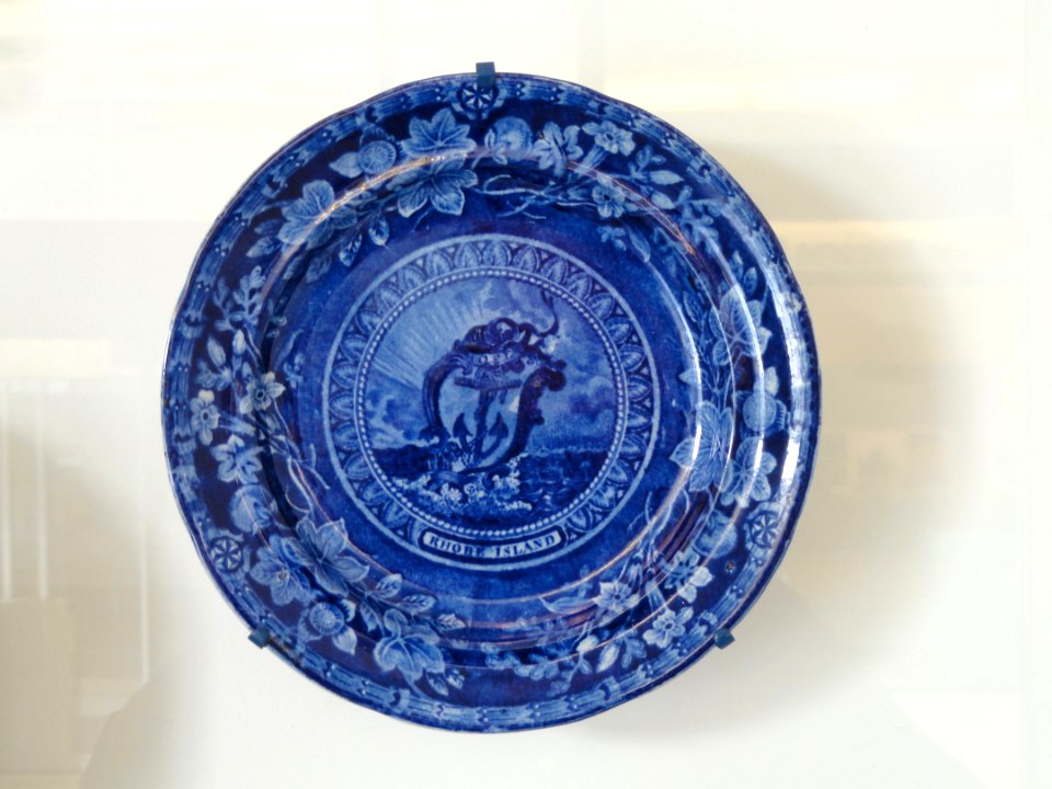 Rhode Island - Arms of the American States series by Thomas Mayer, c. 1829 - National Museum of American History - DSC06270