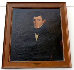Rev. Nathaniel O. Preston, First Rector of St. Peter's, 1834-1844, oil on canvas - Bennington Museum - Bennington, VT - DSC08563