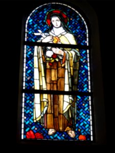 Rhodes (Moselle) église, vitrail sainte Thérèse de Liseux