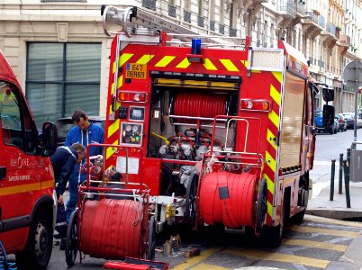 Renault fire truck, Rhone fire bregade at Lyon, France p1