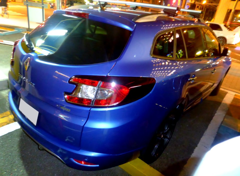 Renault MEGANE III ESTATE GT220 at night rear