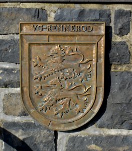Rennerod, Brunnenanlage Wappen VG Rennerod