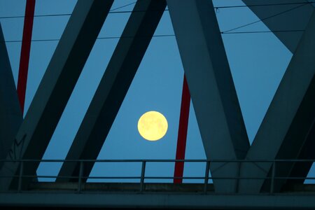 Technology metal full moon