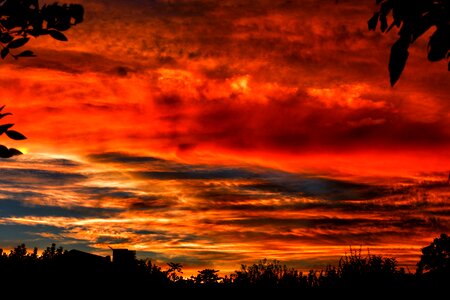 Clouds sunset landscape photo