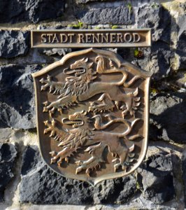 Rennerod, Brunnenanlage Wappen Stadt Rennerod