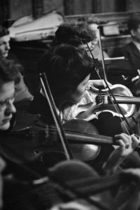 Repetitie van het Nederlands Studenten Orkest in Bergen, Bestanddeelnr 911-9488