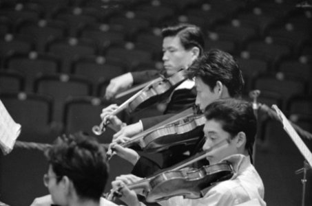 Repetitie Tokyos Philharmonisch orkest te Den Haag, Bestanddeelnr 911-7361