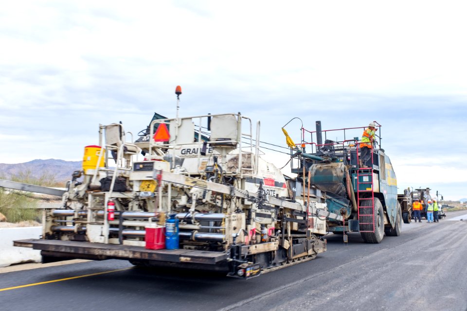 Repair work on I10 California