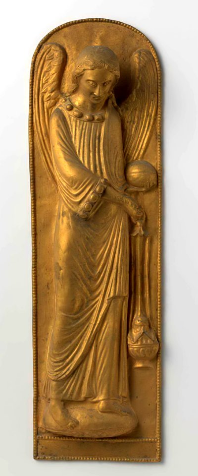 Reproductie van engel in de schatkamer van St-Servaas, Maastricht (F Stoltzenberg, ca 1870-80) (2)