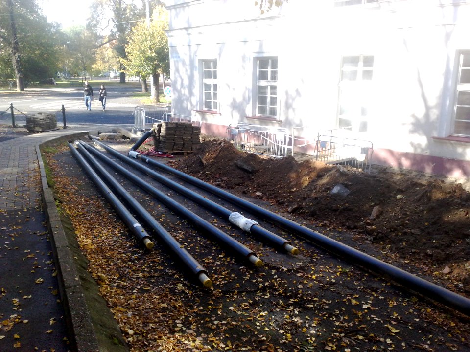 Renovace plynovodu u Novych lazni B