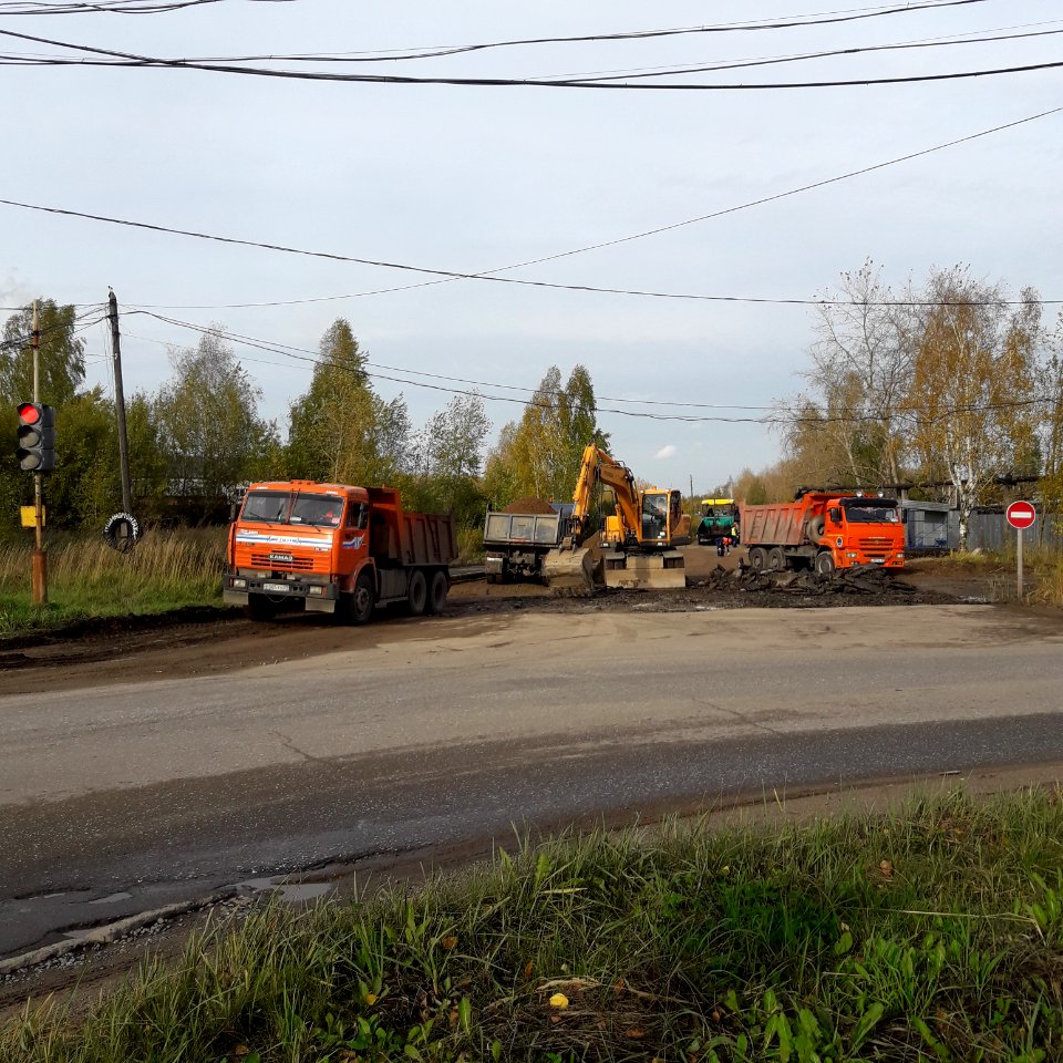 Repair of Garazhnaya street, Koryazhma