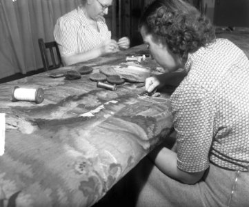 Restauratie Gouds Gobelin in Rijksmuseum, Bestanddeelnr 903-5794