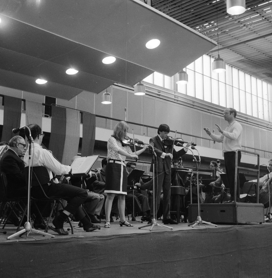 Repetitie Concertgebouw-orkest o.l.v. Bernhard Haitink, Bestanddeelnr 919-3129