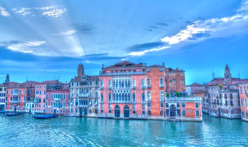 Sun rays clouds grand canal photo