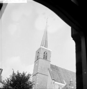 Restauratie Engelse kerk aan Begijnhof. Opdracht Trouw. Kerk aanzicht, Bestanddeelnr 913-1041