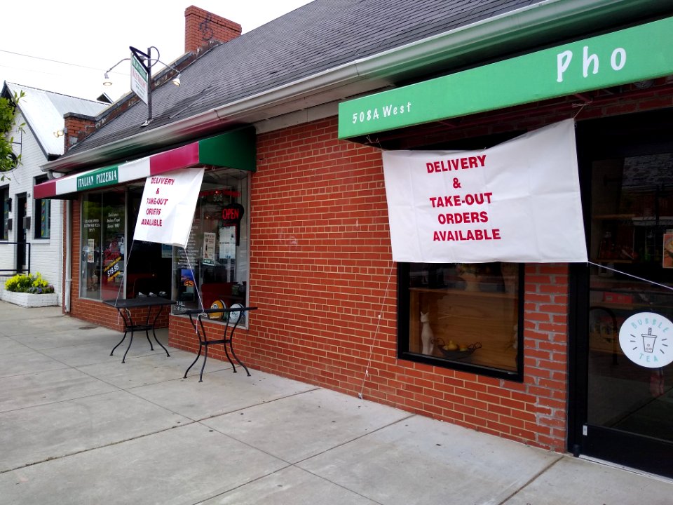 Restaurants open for delivery and take-out during the COVID-19 pandemic
