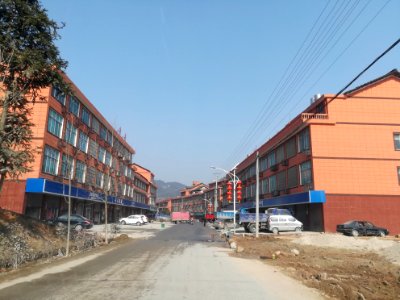 Residential buildings in Longtian Town of Ningxiang, 12 February 2018, 01